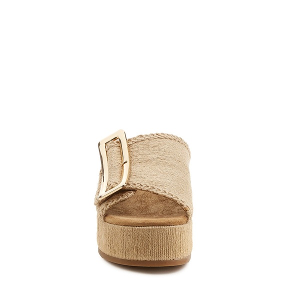 ANTHROPOLOGIE - KELSI DAGGER BROOKLYN Dover Jute Platform Sandals - Picture 5 of 17
